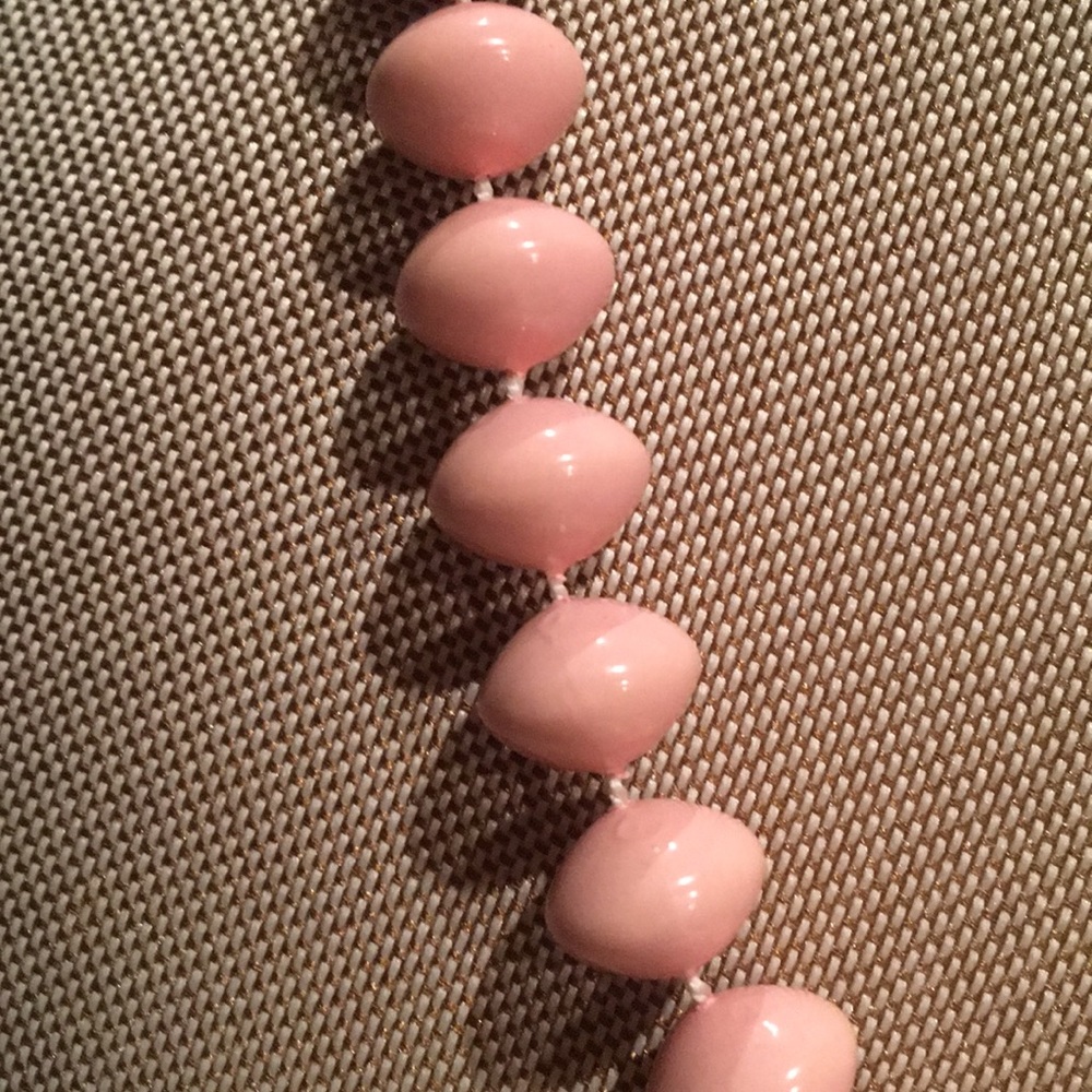 Vintage Blush Bead Necklace - Picture 2 of 3